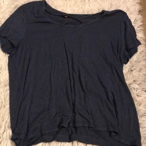 Dark blue cross neck t-shirt💙